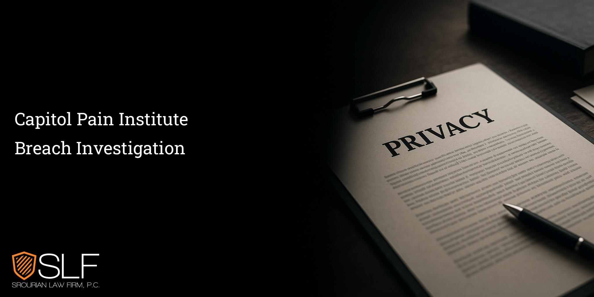 Capitol Pain Institute Breach Investigation